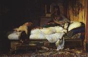 Jean - Andre Rixens Death of Cleopatra Spain oil painting artist